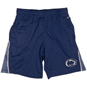 shorts with navy heather sublimation, screened Penn State Athletic Logo